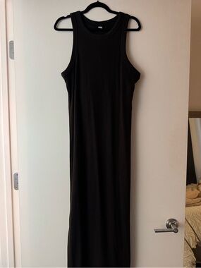 Old Navy Black Ribbed Tank Maxi Dress